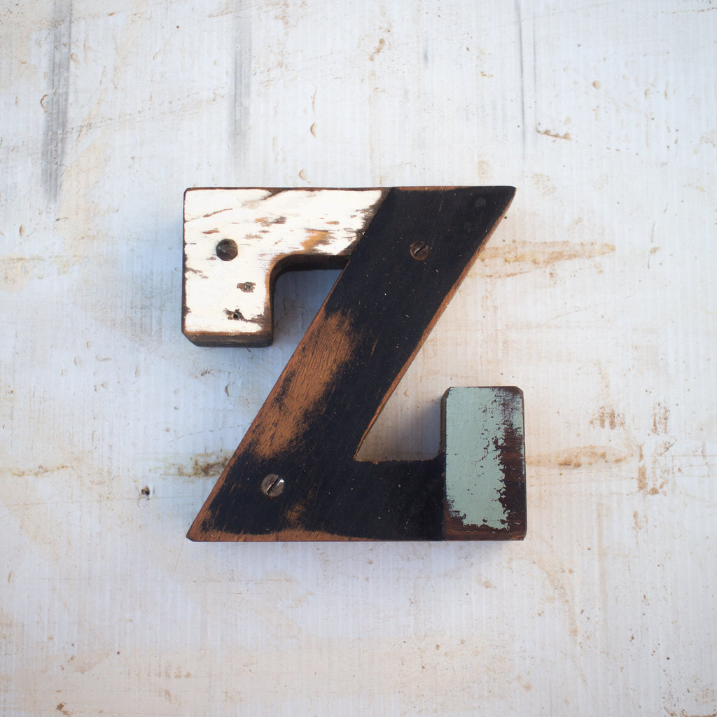 Reclaimed Wooden Letters